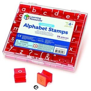 Learning Resources Lowercase Alphabet Stamps, 34 Pieces, Grades PreK+, Ages 4+